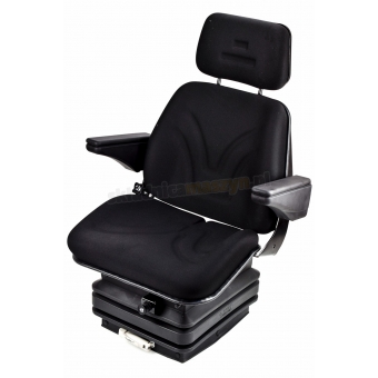  Fotel siedzenie ciągnikowe pneumatyczne komfortowe materiałowe  MONTANA 2- czarne 